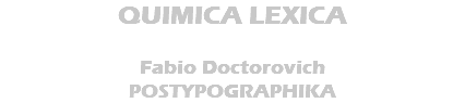 QUIMICA LEXICA Fabio Doctorovich POSTYPOGRAPHIKA