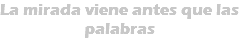 La mirada viene antes que las palabras